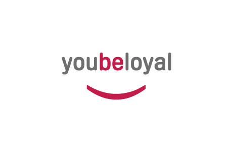 Przykład prostego w formie logo: Youbeloyal. Logo zostało zaprojektowane przez Studio Graficzne RedFox.