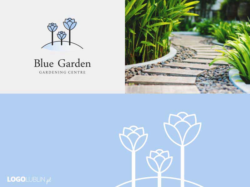 Stworzenie marki oraz opracowania projektu logo dla firmy ogrodniczej Blue Garden