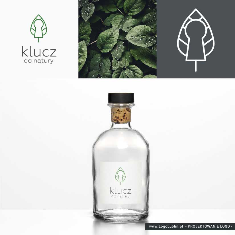 Projekt logo marki Klucz do natury | wykonanie - LogoLublin.pl Projekt logo sklepu z kosmetykami naturalnymi i bio Studia Graficznego RedFox