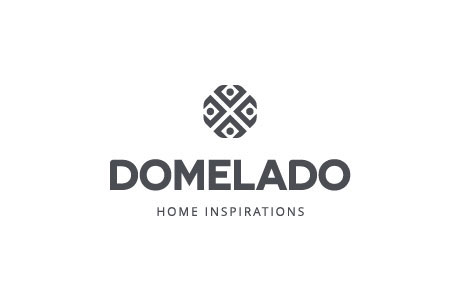 Przykład logo, w którym zastosowano tylko jeden kolor: Domelado. Logo zostało zaprojektowane przez Studio Graficzne RedFox.