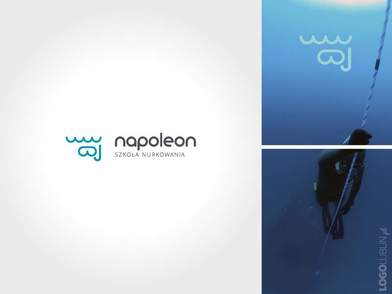 Projektowanie logo | logo szkoły nurkowania Napoleon Projektowanie logo | Logo wykonane dla Szkoły Nurkowania Napoleon