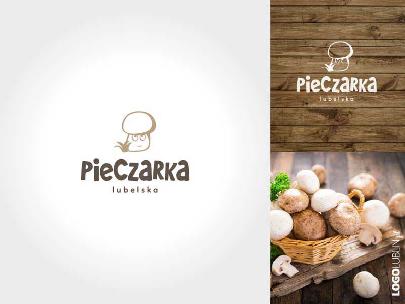 Projektowanie logo | logo opracowane dla marki Pieczarka Lubelska - producenta pieczarek Projektowanie logo | Logo marki marki Pieczarka Lubelska