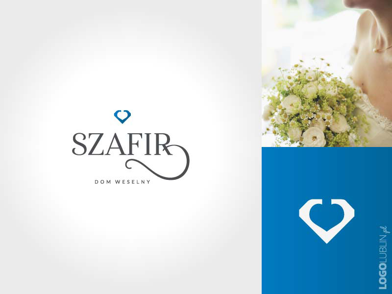 Projektowanie logo | logo stworzone dla Domu Weselnego Szafir Projektowanie logo | Logo Domu Weselnego Szafir