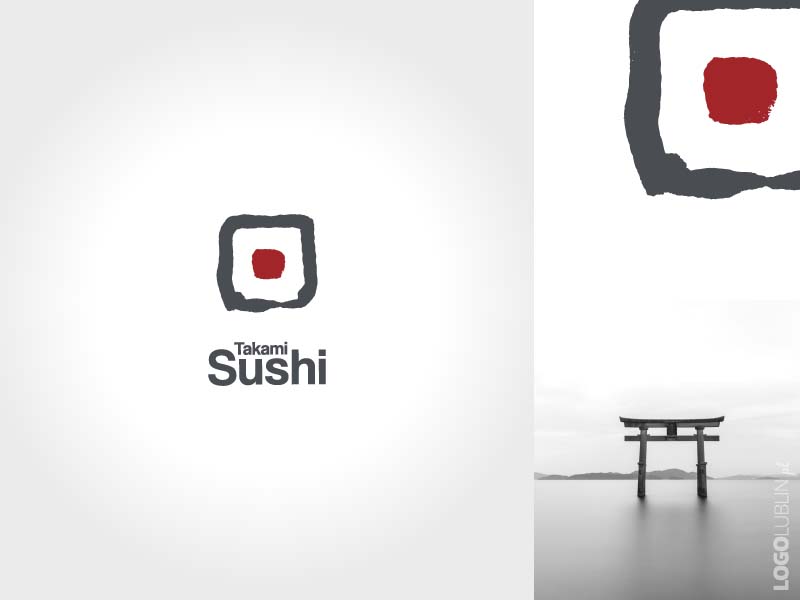 Projektowanie logo | logo wykonane dla lubelskiej restauracji japońskiej Takami Sushi Projektowanie logo | Logo restauracji japońskiej Takami Sushi