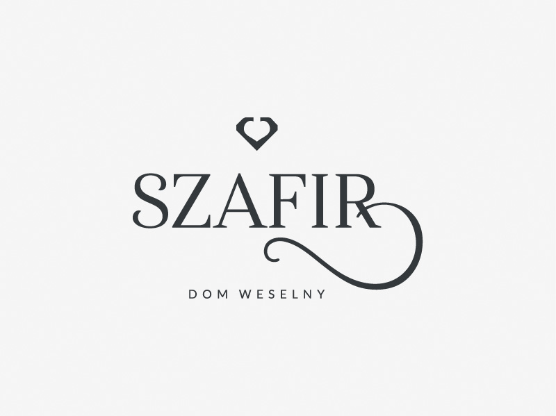 Minimalistyczne logo zaprojektowane dla domu weselnego, sali weselnej z Lublina